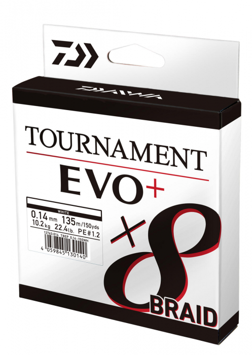 FIR TEXTIL DAIWA TOURNAMENT 8X BRAID EVO+ ALB 012MM/8,6KG/135M [2]