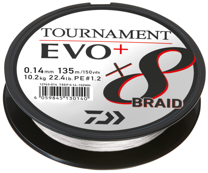 FIR TEXTIL DAIWA TOURNAMENT 8X BRAID EVO+ ALB 012MM/8,6KG/135M [1]