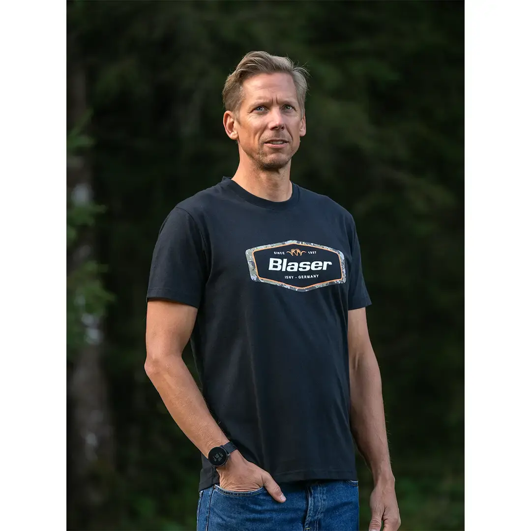 Tricou barbati Blaser Badge T 24 black [5]