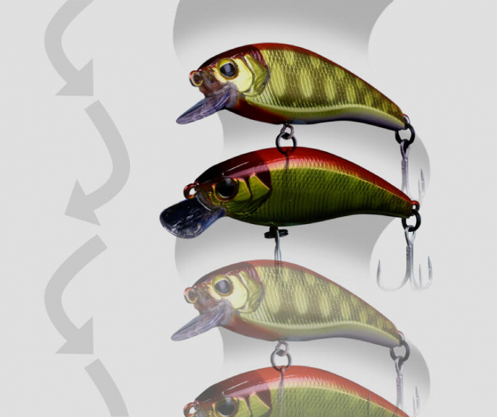 VOBLER JACKALL TRICOROLL MAI 45S 4,5CM/3,7G NATIVE YAMAME [2]