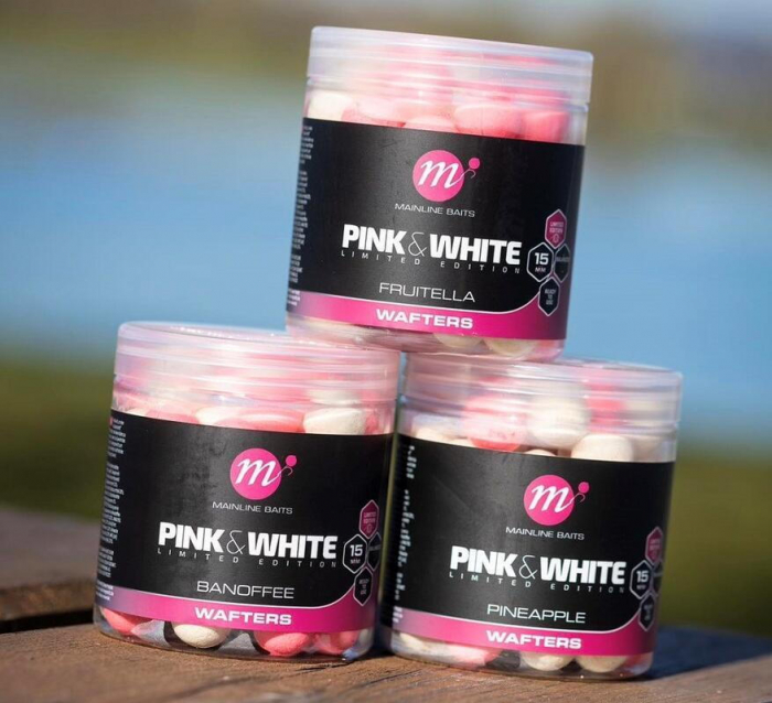 BOILIES MAINLINE WAFTERS FLUO PINK/WHITE BANOFFE 15MM [2]