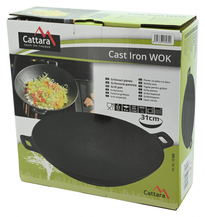 Wok din fonta cu manere Cattara, diametru 31 cm [4]