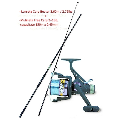 SET LANSETA LINEAEFFE CARP BEATER 3,60 M / 3 LBS SI MULINETA FREE CARP [1]