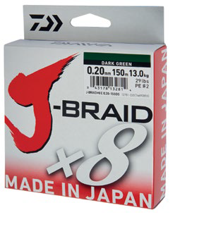 FIX TEXTIL DAIWA J-BRAID X8 VERDE 006MM/4KG/300M [1]