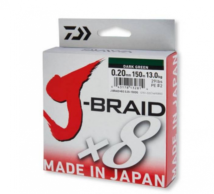 FIR TEXTIL DAIWA J-BRAID X8 VERDE 022MM/17KG/150M [2]