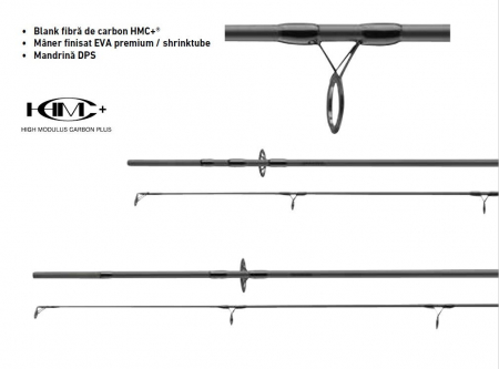 Lansete crap - Lanseta Daiwa Black Widow XT Carp 3.90 m, 375 g, 3.5 lbs, 2 buc