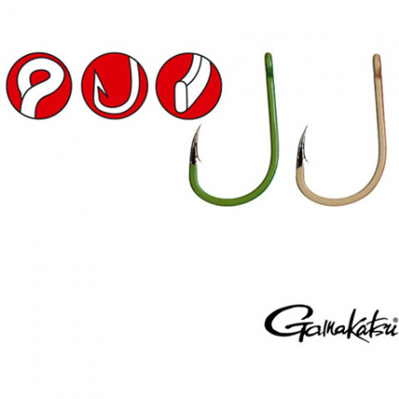 SPORTURI - CARLIGE GAMAKATSU G-CARP A1 GREEN SUPER, NR 8, 10 BUC / PLIC