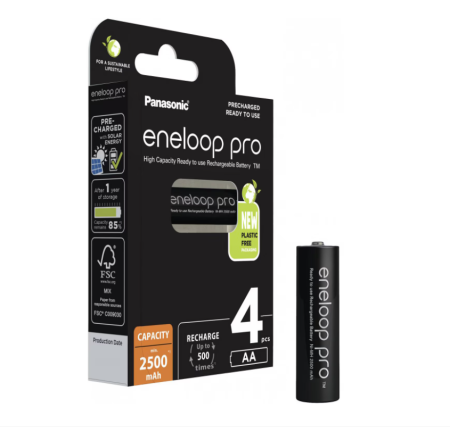 Baterii, acumulatori, accesorii - Acumulatori Panasonic Eneloop Pro AA R6 2500mAh 1,2V Ni-MH, set 4 bucati