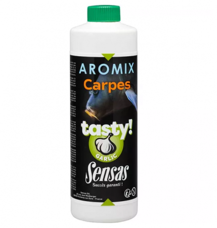 Aditivi & arome pescuit - ADITIV SENSAS LICHID CARP TASTY AROMIX GARLIC, 500 ML