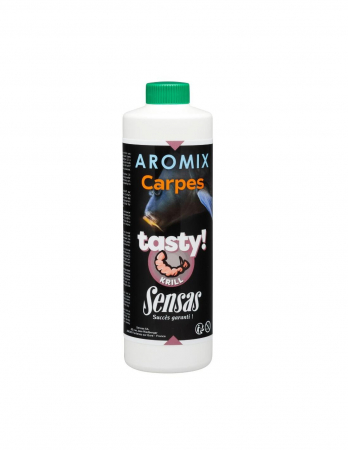 Aditivi & arome pescuit - ADITIV SENSAS LICHID CARP TASTY AROMIX KRILL, 500 ML