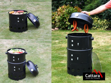 Afumatoare si gratar cu carbuni 3 in 1 PISA 40cm Cattara [6]