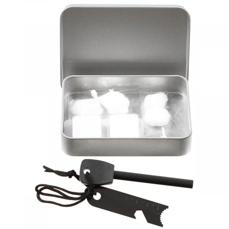 Sport & Activitati in aer liber - Amnar set de aprins focul in cutie metalica MFH