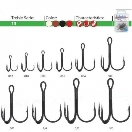 Ancore pescuit rapitori - ANCORE TRIPLE FORJATE GAMAKATSU 13NS BL 10 BUC / PLIC, NR 8
