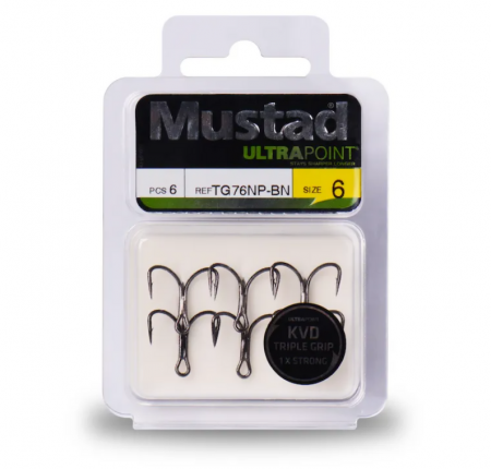 ANCORA TRIPLA MUSTAD ULTRAPOINT TG76NPBN, NR 4, 5 BUC / PLIC [3]