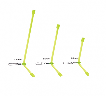 SPORTURI - TUB ANTI TANGLE DAM 12 CM FLUO GREEN 3 BUC / PLIC