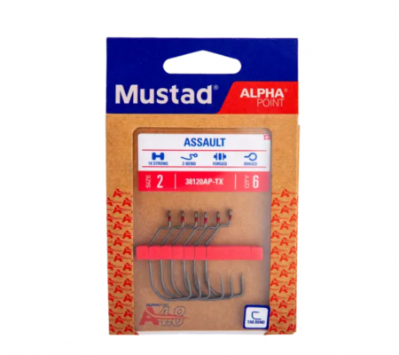 Carlige offset Mustad wide gap titan, nr 2/0, 6 buc / plic [2]
