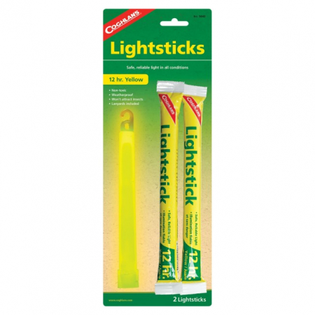 Accesorii supravietuire - Bete luminoase galbene Coghlans, set 2 buc