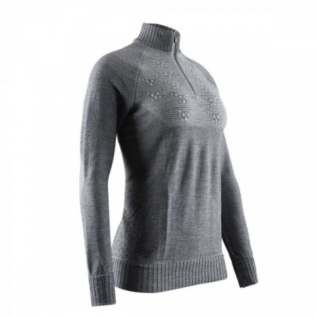 Hanorace, pulovere, bluze - BLUZA BARBATI X-BIONIC 4.0 TRANSMISSION LAYER LIGHT GREY MELANGE