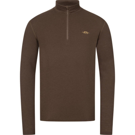 Pulovere vanatoare - Bluza barbati base layer Blaser Jonar merino dark brown