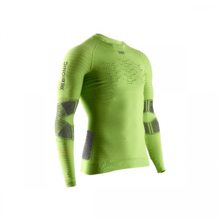 Hanorace, pulovere, bluze - BLUZA BARBATI X-BIONIC EFFEKTOR 4.0 RUNNING GREEN/ANTHRACITE