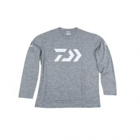 Hanorace, pulovere, bluze - Bluza cu maneca lunga pentru barbati Daiwa S 30 light grey