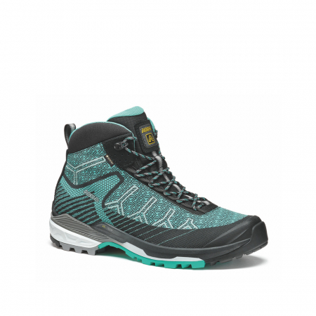 Bocanci & ghete - BOCANCI DAMA ASOLO FALCON EVO JAQUARD GV BLACK/AQUA GREEN
