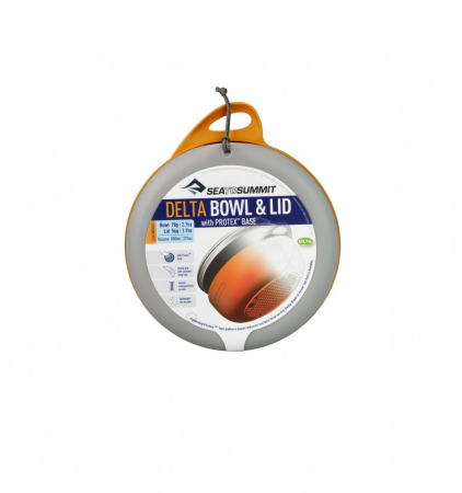Bol camping Sea To Summit Delta bowl cu capac, volum 750 ml, portocaliu [3]