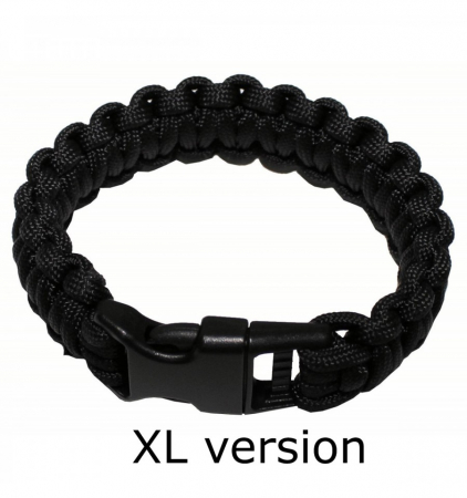 Sport & Activitati in aer liber - Bratara paracord XL neagra MFH