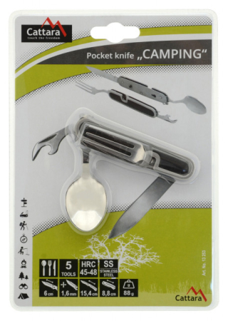 Briceag multifunctional cu tacamuri camping Cattara [7]