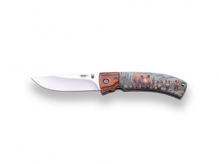 Briceaguri vanatoare - Briceag Joker motiv mistreti, lama 8.3 cm