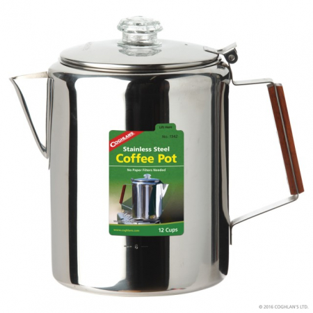 Vesela camping - Cafetiera cu filtru de percolare Coghlans 12 cani