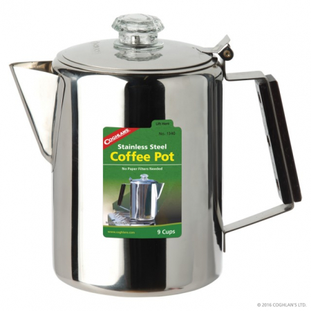 Vesela camping - Cafetiera cu filtru de percolare Coghlans 9 cani