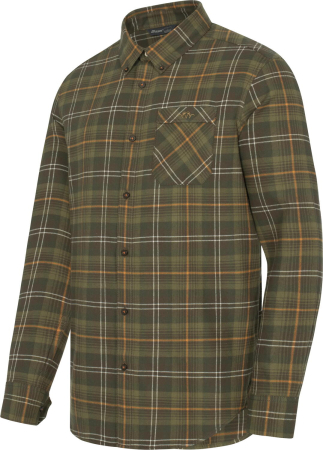 Camasa barbati Blaser Julian Flannel green - orange, maneca lunga [2]