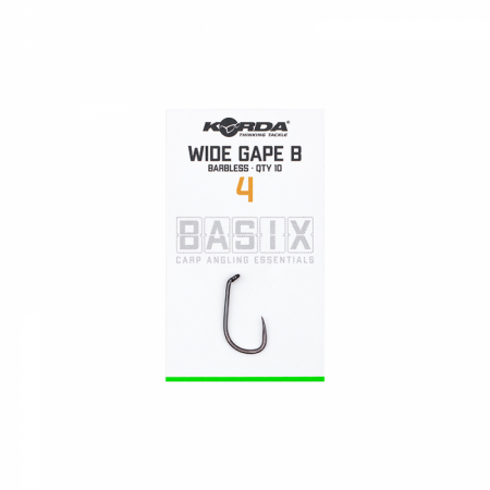 CARLIGE KORDA BASIX WIDE GAPE BARBLESS NR.4, 10BUC/PL [1]