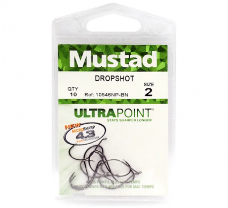 CARLIGE MUSTAD DROPSHOT CU OCHET, NR 4, 10 BUC / PLIC [2]