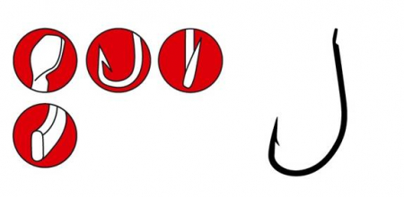 Carlige pescuit stationar - CARLIGE FORJATE GAMAKATSU LS-3020F, NR 1, 12 BUC / PLIC