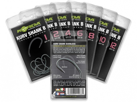 CARLIGE KORDA KURV SHANK BARBLESS NR.8, 10 BUC / PLIC [1]