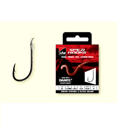 SPORTURI - CARLIGE LEGATE DAM SPEZI WORMS NR.6 0,22MM 60CM 10BUC/PLIC
