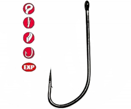 Carlige pescuit stationar - CARLIGE GAMAKATSU LS-1053 EYED NICKEL, NR 12, 10 BUC / PLIC