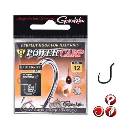 SPORTURI - CARLIGE GAMAKATSU POWER CARP HAIR RIGGER, NR 14, 10 BUC / PLIC