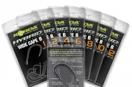 Carlige crap - CARLIGE KORDA WIDE GAPE BARBLESS NR.6, 10 BUC / PLIC