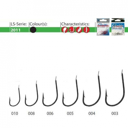 Carlige pescuit stationar - CARLIGE FORJATE GAMAKATSU LS-2011F BL 25 BUC / PLIC, nr.3