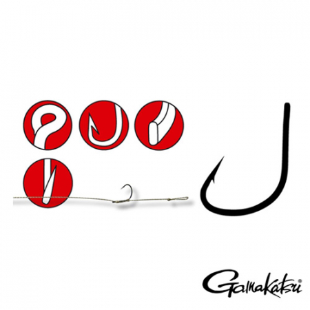 SPORTURI - CARLIGE FORJATE GAMAKATSU G-CARP METHOD BLACK, NR 6, 10 BUC / PLIC