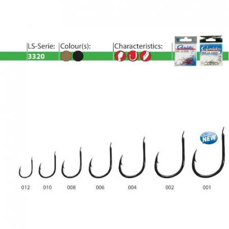 Carlige pescuit stationar - CARLIGE FORJATE GAMAKATSU LS-3320F BL 12 BUC / PLIC, nr.4