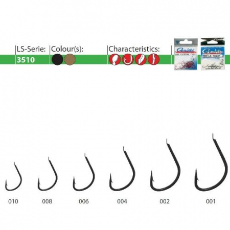 Carlige pescuit stationar - CARLIGE FORJATE GAMAKATSU LS-3510F BL 25 BUC / PLIC, nr.2