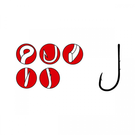 Carlige pescuit stationar - CARLIGE FORJATE GAMAKATSU LS-5213N NI 10 BUC / PLIC, NR 2