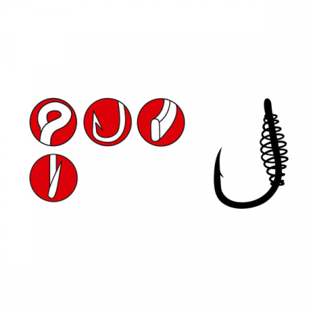 SPORTURI - CARLIGE GAMAKATSU LS-3323F SPIRAL 5 BUC / PLIC, NR 8