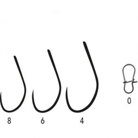 Carlige pescuit stationar - CARLIGE BARBLESS NOMURA NR. 8, 10 BUC/PLIC
