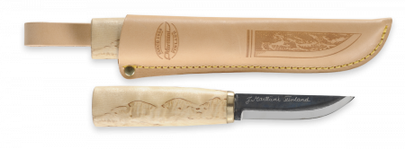 Unelte camping - Cutit Marttiini Carving Arctic, lama 90 mm, cu teaca piele