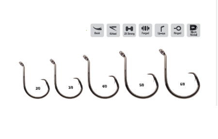 Carlige Mustad Circle Octopus 1X Strong, 6 buc / plic [1]